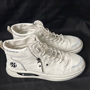 Men's White High-Top Sneakers